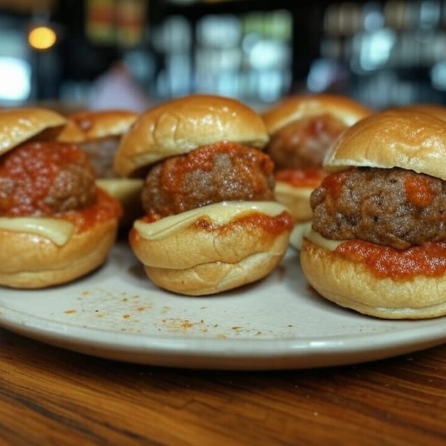 2 Meatball Sliders.